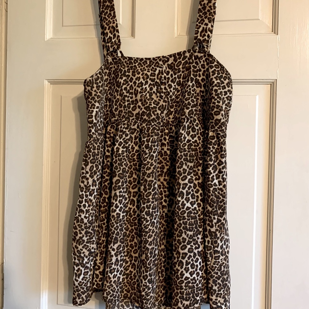 Cheetah babydoll top
